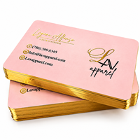 Tarjeta de Visita Personalizada de Lujo, Color Rosa, Tarjeta de Identificación VIP, Impresión de Tarjetas de Visita con Logotipo Estampado en Dorado