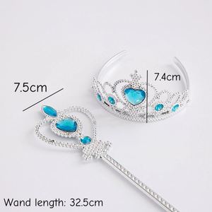 Nicro Baguette Magique Couronne Tiara <span class=keywords><strong>Princesse</strong></span> Elsa La Reine des Neiges Déguisement en Plastique Fournitures pour Fête d'<span class=keywords><strong>Anniversaire</strong></span> Enfant <span class=keywords><strong>Décoration</strong></span> Baby Shower - Product Image 5