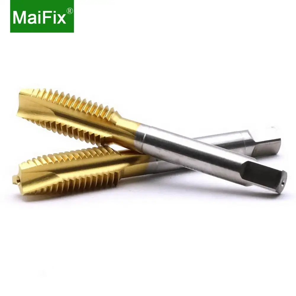 Maifix 1PC M3 M4 M5 CNC เครื่องจักรกลดีบุกเคลือบขลุ่ยตรงตาบอดน่าเบื่อเกลียวแบนประเภท Apex Tap