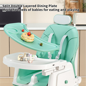 Silla de Comer Plegable para Bebés 2026, Silla <span class=keywords><strong>Mecedora</strong></span> Multifuncional para Sentarse y Recostarse, para Bebés de 0 a 6 Años - Product Image 3