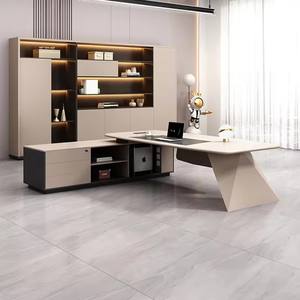 Escritorio de oficina ejecutiva de lujo moderno para Jefe o CEO Mesa de escritorio de Gerente Ejecutivo de madera para oficina o uso doméstico - Product Image 3