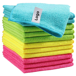Chiffon de nettoyage <span class=keywords><strong>en</strong></span> microfibre 30x30cm <span class=keywords><strong>en</strong></span> gros, <span class=keywords><strong>serviette</strong></span> de cuisine <span class=keywords><strong>en</strong></span> tissu éponge <span class=keywords><strong>avec</strong></span> logo personnalisé OEM pour hôtels, restaurants, cuisines et lavage de voitures - Product Image 1