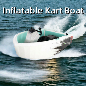 RUSH WAVE 2026 Go-Kart Acquatico Gonfiabile, Scafo Leggero Gonfiabile 360 °   Barca Elettrica da Corsa per Fiumi Interni Tranquilli - Product Image 1