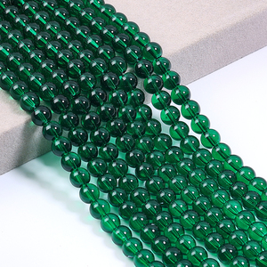 Perles de verre rondes perforées hautement transparentes en gros, strass en cristal - Product Image 4