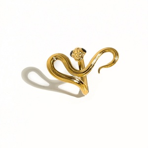 Anillo de Serpiente Ajustable de Acero Inoxidable Impermeable, Chapado en Oro, Joyería de Moda para Mujer - Product Image 2