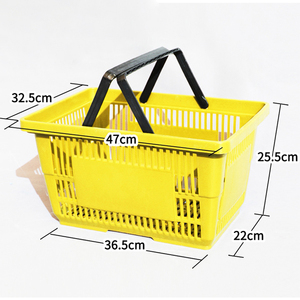 Supermarket Trade Assurance Grocery <strong>Baskets</strong> Durable <strong>Plastic</strong> <strong>Basket</strong> for Shopping - Product Image 3