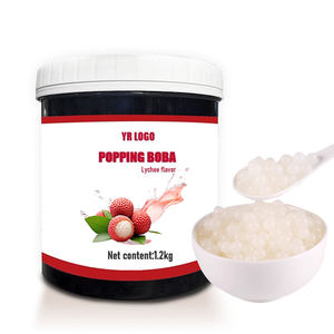 Bolas de Boba de Lichi al por Mayor para Té de Burbujas, Bolas de Gelatina de Boba Halal Listas para Comer - Product Image 2