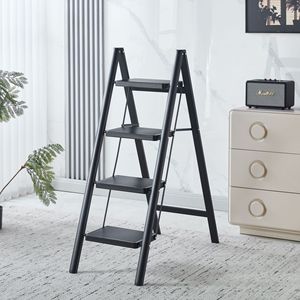 Folding A-Frame Ladder 3 <b>Steps</b> 84cm Height Thickened Indoor <b>Step</b> Ladder Portable Household Use - Product Image 4