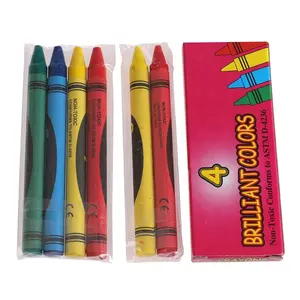 custom color crayons 4 pack in bulk with 4C printing box for baby
