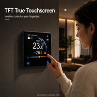 Thermostat intelligent WiFi pour la maison, écran tactile couleur TFT numérique, thermostat pour chauffage au sol électrique/à eau avec suivi de la consommation d'énergie