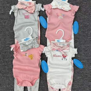 2025 primavera nueva ropa de bebé lindos <span class=keywords><strong>Pantalones</strong></span> estampados 0-12 metros bebé recién <span class=keywords><strong>nacido</strong></span> algodón Onesie conjunto de dos piezas - Product Image 2