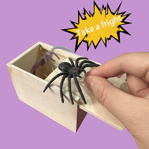 Nouveauté 2023 : Boîte à Farces en Bois avec Araignée Cachée – Qualité Supérieure – Jouet Amusant et Original pour Blagues et Cadeaux - Product Image 2