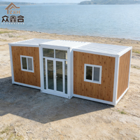 Casa Prefabricada de Lujo Portátil de 2 Dormitorios Lista para Habitar, Villa Tipo Granny Flat de 20 Pies, Casa Contenedor Expandible, Casa Móvil Prefabricada