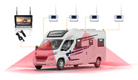 Caméra de recul sans fil pour camion et système de surveillance sans fil pour camion, moniteur IPS à montage sur toit de voiture avec caméra de recul TV
