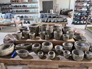 Pots à fleurs en béton GRC, fabrication en usine, courbes extérieures, légers, imperméables - Product Image 5