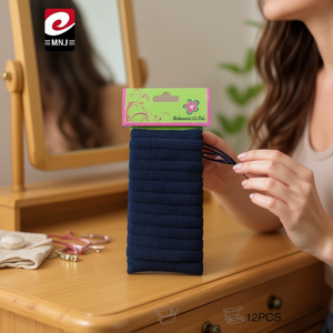 Elastico per capelli MNJ blu scuro, 12 pezzi, per acconciature - Product Image 3