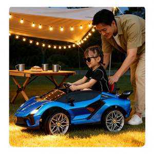 Auto Eléctrico para Niños Diseñado con Efectos de Luces LED Intermitentes que Crean Imágenes Brillantes y Aumentan el Disfrute de Jugar por la Noche - Product Image 6