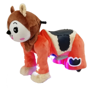 Animaux à roulettes électriques pour enfants, jouets à roulettes électriques en peluche motorisés, scooters électriques à roulettes en peluche - Product Image 4