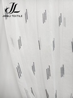 Voilage brodé en relief, tissage maille fine, fabrication directe pour importateurs du Moyen-Orient (vente en gros)