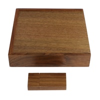 Nouvelle clé USB 2.0 haute vitesse avec logo gratuit, 4 Go à 128 Go, boîte en bois photo