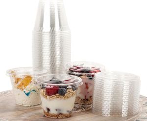 Vasos de Plástico Transparente Desechables de 8oz, 10oz, 12oz, 16oz, 24oz y 32oz con Tapa, para Postres y Café, con Impresión de Logotipo Personalizado, Película de Sellado de PP/PET - Product Image 2
