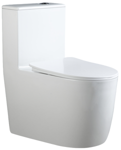 Toilette monobloc moderne en céramique blanche antigel à double chasse d'eau écologique montée au sol toilette d'hôtel villa école salle de bain - Product Image 6