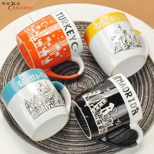 Mug à <span class=keywords><strong>café</strong></span> en céramique avec paysage urbain en relief - Cadeau souvenir de voyage pour touristes (options multi-villes) - Product Image 3