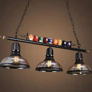 Подвесной светильник для ресторана, бара, американская Ретро креативная бильярдная люстра, винтажное коммерческое подвесное освещение