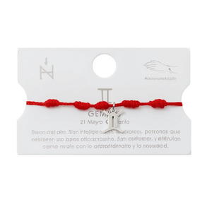 Gemini Seven Star Festival <b>Bracelet</b> <b>Red</b> Cord Stainless Steel Handmade Charm <b>Bracelet</b> - Product Image 2