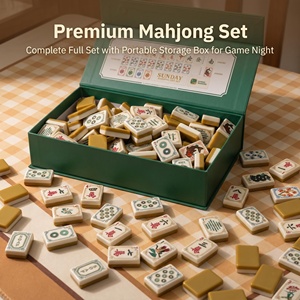 Tuiles de Mahjong Dorées Double Couche <span class=keywords><strong>en</strong></span> Acrylique, 160 Pièces, Luxe Moderne, Portables, Finition Polie à la Main, Design Classique, pour <span class=keywords><strong>Jeu</strong></span> à Domicile et Cadeau - Product Image 6
