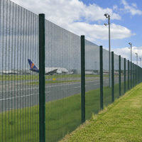 Clôture en treillis métallique de sécurité 358, panneau anti-escalade soudé avec grille horizontale dense pour périmètre
