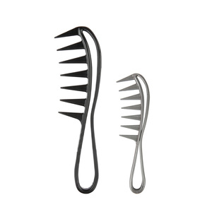 Grand peigne à dents larges en plastique antistatique pour démêler les extensions de cheveux, lissage, usage domestique - Product Image 1
