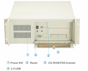 4U-4510W caja de computadora industrial OEM 4U chasis de servidor - Product Image 4