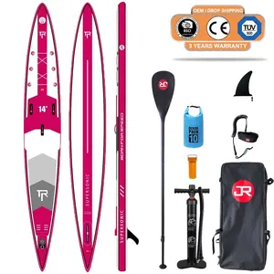 Geetone Neues Design Supersonic 14 'Pink Hochwertige aufblasbare SUP Racing Race Paddle Boards mit Mittels tringern