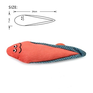 Juguetes de hierba gatera de estilo de dibujos animados para mascotas, forma de pez de peluche, sonido arrugado chirriante, juguetes interactivos duraderos para gatos, juguetes para gatitos de interior - Product Image 5