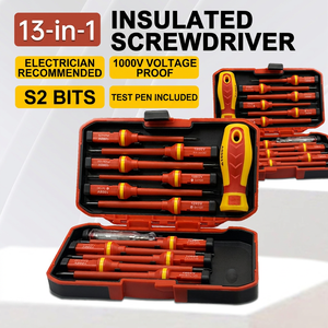 Insulated <b>Screwdriver</b> Set 1000V Phillips Cross Head Industrial Grade Plastic Handle Electrician Tool Kit - Product Image 3