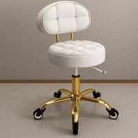 Mobilier de salon tabouret de beauté salon de coiffure chaise de salon de coiffure tabouret rond de levage rotatif poulie tabouret de salon