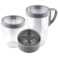 Ensemble de remplacement de tasse et de lame de mélangeur de 18oz et 24 oz compatible avec les mélangeurs Nutribullets 600w et 900w