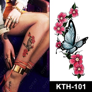 Tatuaggi Temporanei 3D Impermeabili per Ragazze <span class=keywords><strong>e</strong></span> Donne, Disegni Colorati <span class=keywords><strong>e</strong></span> Assortiti, Farfalle <span class=keywords><strong>e</strong></span> <span class=keywords><strong>Fiori</strong></span>, Vendita all'Ingrosso - Product Image 1
