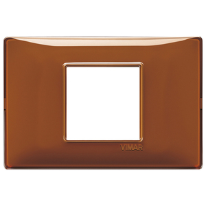 Placa de interruptor de pared Vimar color tabaco 17x8 cm de una sola unidad - Product Image 1
