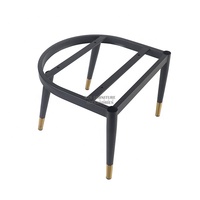 Pièces durables enduites noires de chaise de cadre de base de chaise de jambes de chaise de salle à manger de quatre jambes contemporaines