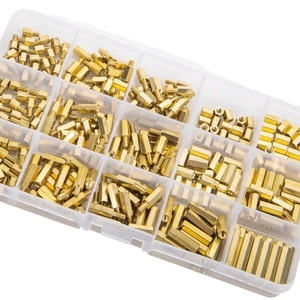 OKYN251030-28 High Quality Brass PCB Standoff Kit 300PCS M3 Hexagonal Columns and <b>Spacers</b> for 3D Printer - Product Image 1