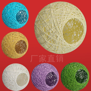 Abat-jour en rotin, source de lumière LED ronde, lustre à tête unique pour chambre à coucher, salle à manger, décoration de la maison - Product Image 1
