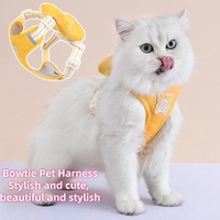 animal de compagnie chien chat accessoires luxe teckel nœud papillon sans traction corde laisse chien chat laisse harnais set