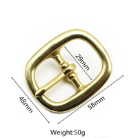 Vente Chaude : Boucle de ceinture en laiton massif de haute qualité pour accessoires en cuir et sangles de sac à dos 20MM 25MM 30MM