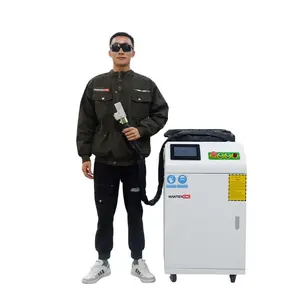 Laser portabel 2000W, mesin pembersih Laser 1000W penghilang karat untuk menghilangkan cat dan karat