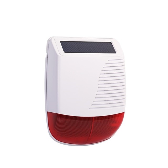 Outdoor Waterproof RF433MHz Solar Power Big Strobe Siren 110dB Wireless Sound Light Alarms for Alarm Systems