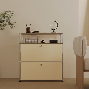 <span class=keywords><strong>Meuble</strong></span> de rangement TV d'angle modulaire minimaliste moderne en acier inoxydable avec tiroirs pour la maison - Product Image 1