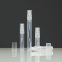 Vente en gros, vaporisateur en plastique personnalisé de 2ml 3ml 5ml 8ml 10ml, flacon vide noir transparent pour testeur de parfum
