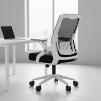Chaise de bureau exécutive en tissu avec soutien lombaire, hauteur réglable, pivotante, design moderne pour une utilisation en cuisine